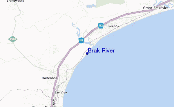 mappa di localizzazione di Brak River