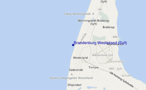 mappa di localizzazione di Brandenburg Westerland (Sylt)