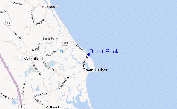 mappa di localizzazione di Brant Rock