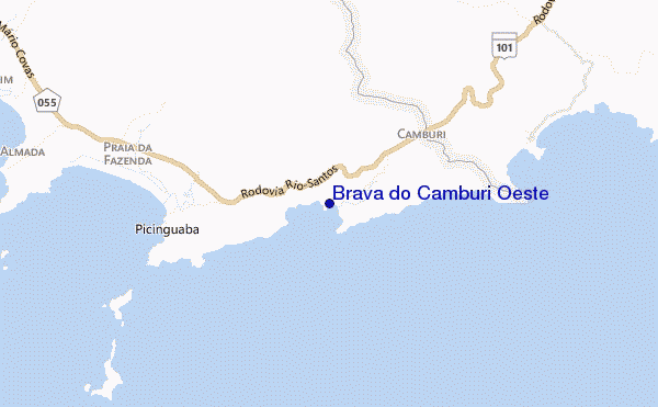 mappa di localizzazione di Brava do Camburi Oeste