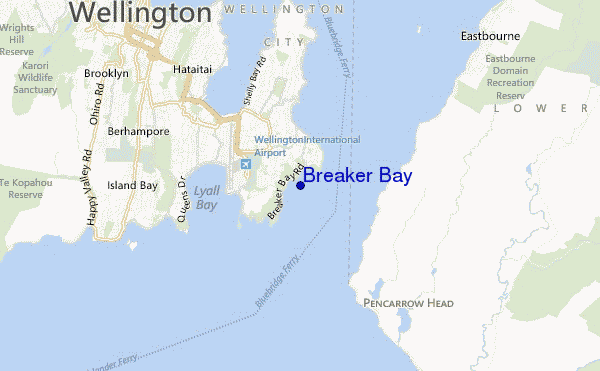 mappa di localizzazione di Breaker Bay