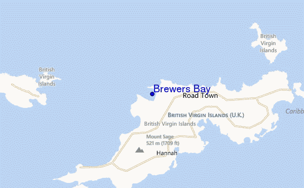 mappa di localizzazione di Brewers Bay