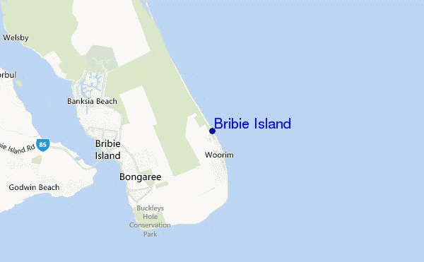 mappa di localizzazione di Bribie Island