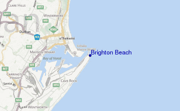 mappa di localizzazione di Brighton Beach