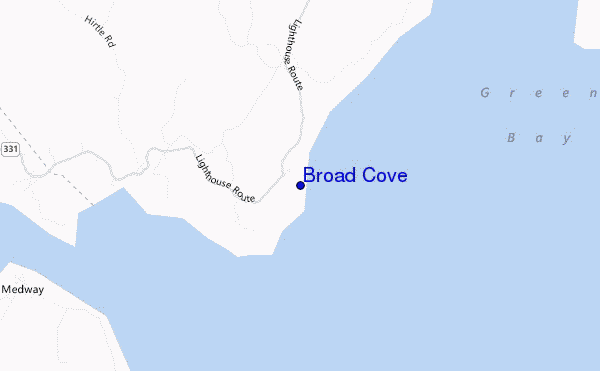 mappa di localizzazione di Broad Cove