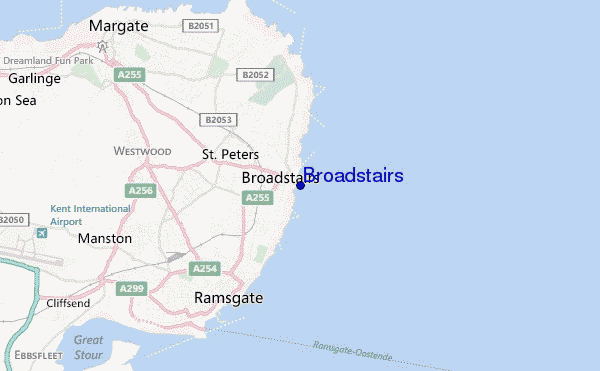 mappa di localizzazione di Broadstairs