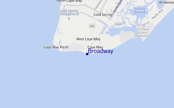 mappa di localizzazione di Broadway
