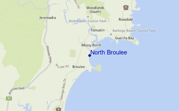 mappa di localizzazione di North Broulee