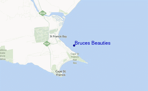mappa di localizzazione di Bruces Beauties