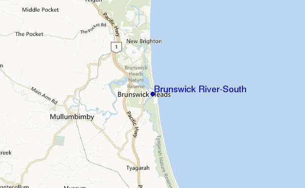 mappa di localizzazione di Brunswick River-South
