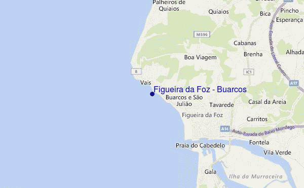 mappa di localizzazione di Figueira da Foz - Buarcos