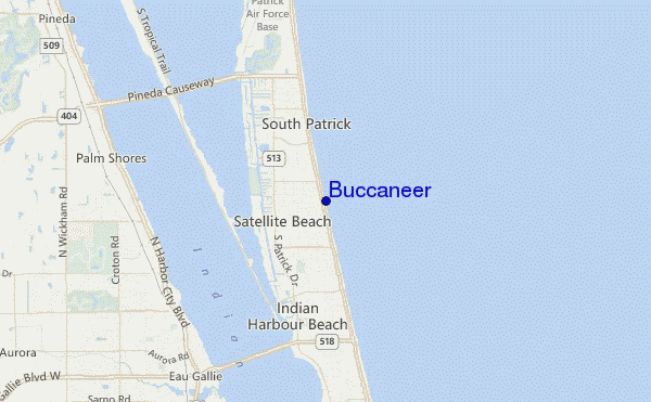 mappa di localizzazione di Buccaneer