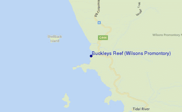 mappa di localizzazione di Buckleys Reef (Wilsons Promontory)