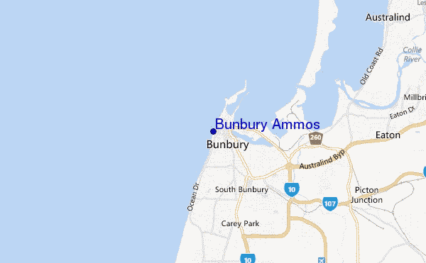 mappa di localizzazione di Bunbury Ammos