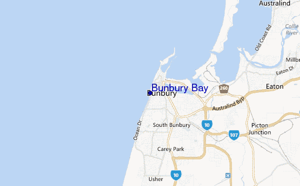 mappa di localizzazione di Bunbury Bay