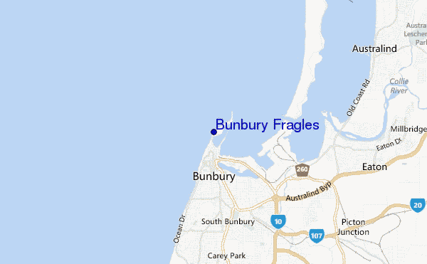 mappa di localizzazione di Bunbury Fragles