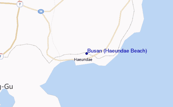 mappa di localizzazione di Busan (Haeundae Beach)