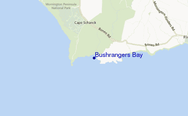 mappa di localizzazione di Bushrangers Bay