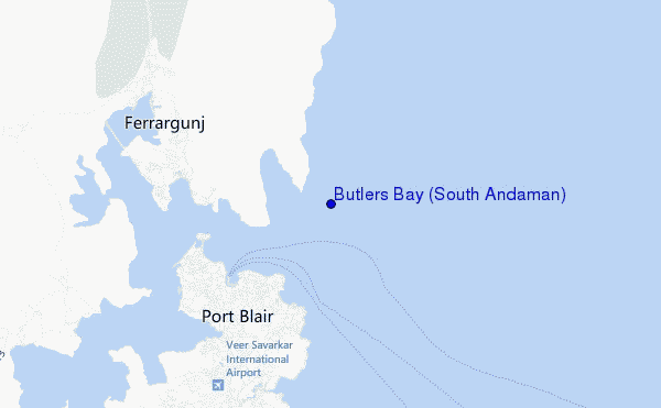 mappa di localizzazione di Butlers Bay (South Andaman)