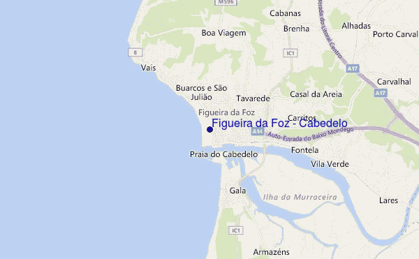 mappa di localizzazione di Figueira da Foz - Cabedelo