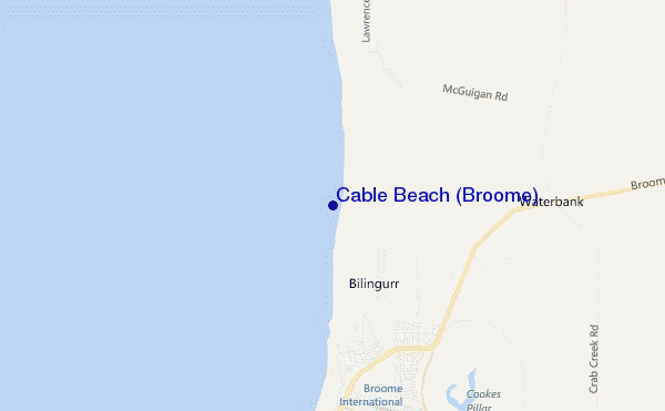 mappa di localizzazione di Cable Beach (Broome)