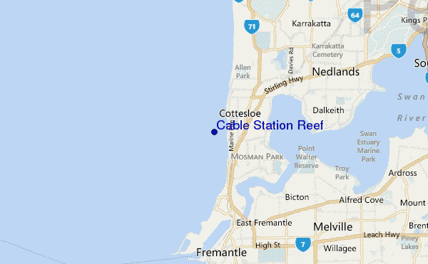 mappa di localizzazione di Cable Station Reef