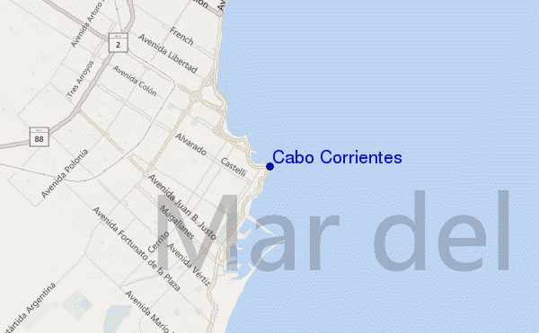 mappa di localizzazione di Cabo Corrientes