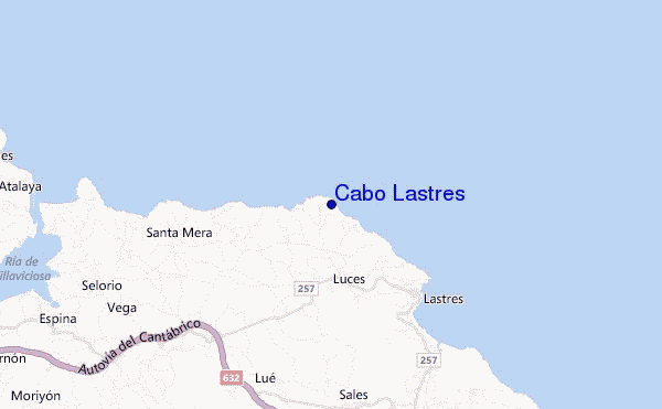 mappa di localizzazione di Cabo Lastres