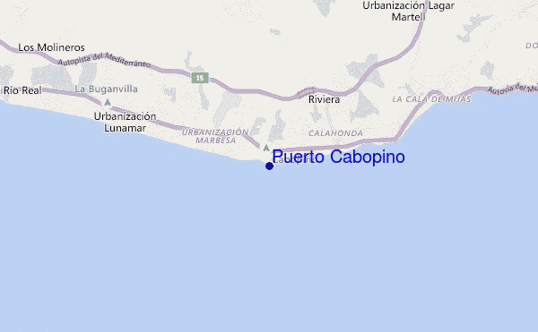mappa di localizzazione di Puerto Cabopino