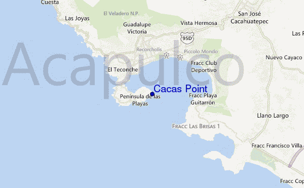 mappa di localizzazione di Cacas Point