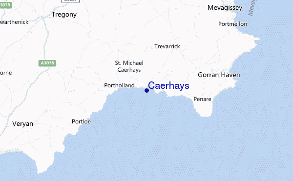 mappa di localizzazione di Caerhays