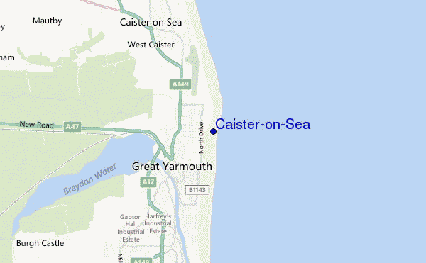 mappa di localizzazione di Caister-on-Sea
