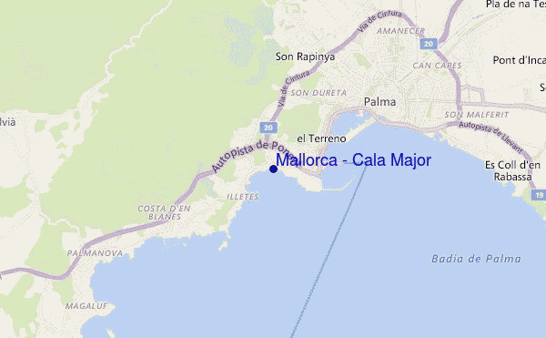 mappa di localizzazione di Mallorca - Cala Major
