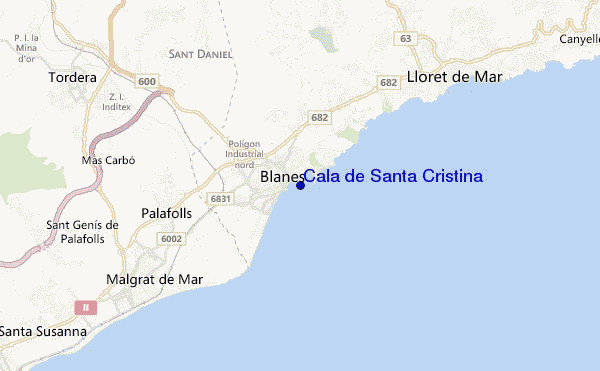 mappa di localizzazione di Cala de Santa Cristina