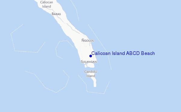 mappa di localizzazione di Calicoan Island ABCD Beach