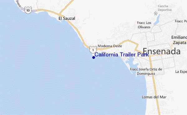 mappa di localizzazione di California Trailer Park