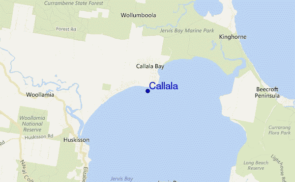 mappa di localizzazione di Callala