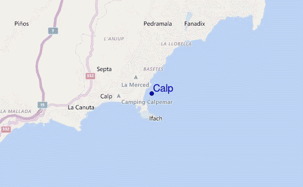 mappa di localizzazione di Calp