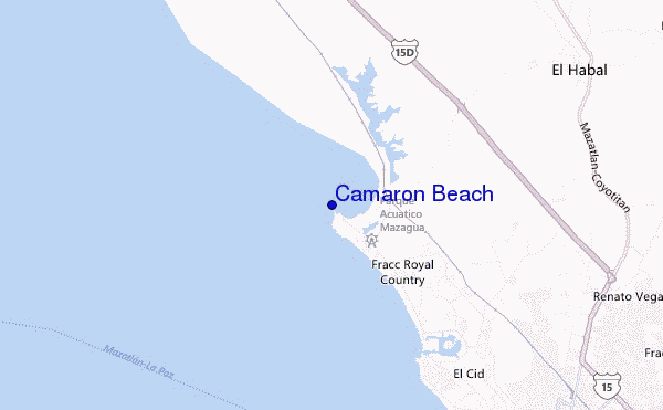 mappa di localizzazione di Camaron Beach