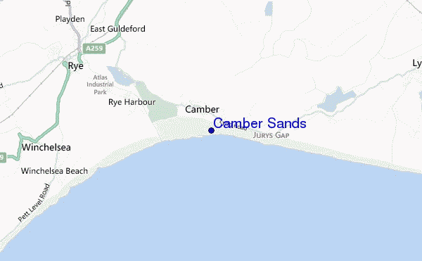 mappa di localizzazione di Camber Sands