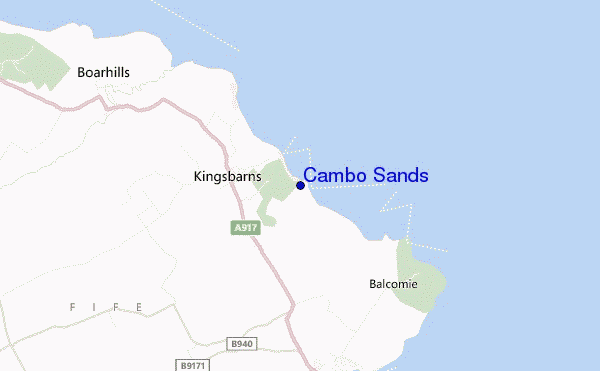 mappa di localizzazione di Cambo Sands