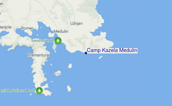 mappa di localizzazione di Camp Kazela Medulin