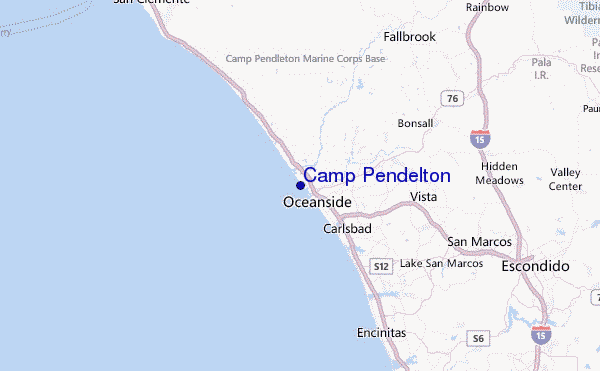 Camp Pendelton Location Map