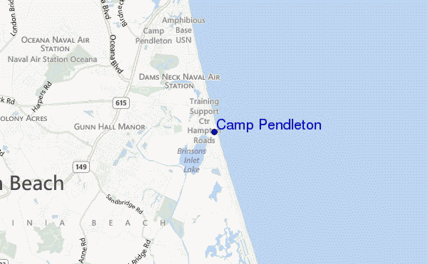 mappa di localizzazione di Camp Pendleton