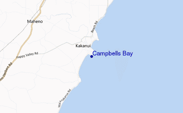 mappa di localizzazione di Campbells Bay