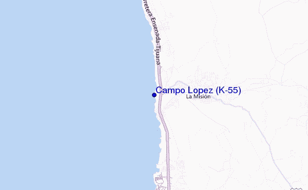 mappa di localizzazione di Campo Lopez (K-55)