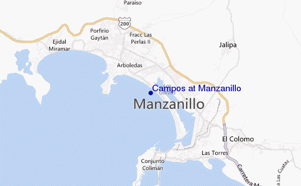 mappa di localizzazione di Campos at Manzanillo