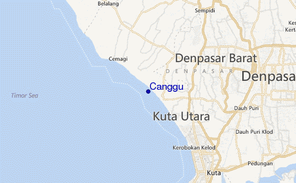 mappa di localizzazione di Canggu