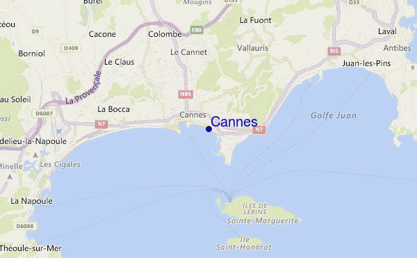 mappa di localizzazione di Cannes
