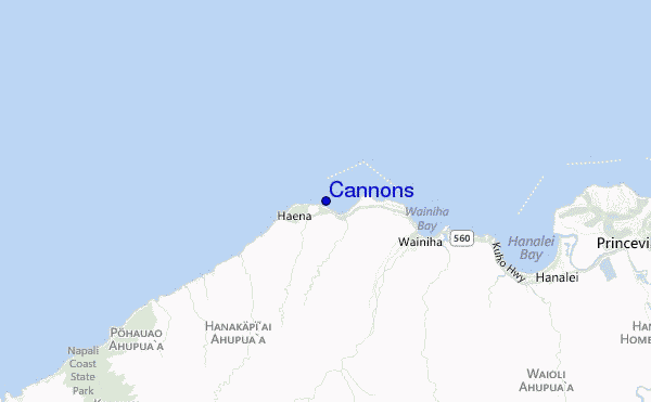 mappa di localizzazione di Cannons